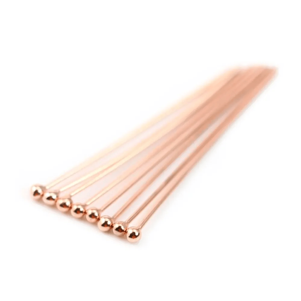 Gold filled rosé 14 carats clou tête à boule  0.5x25mm x 5pcs