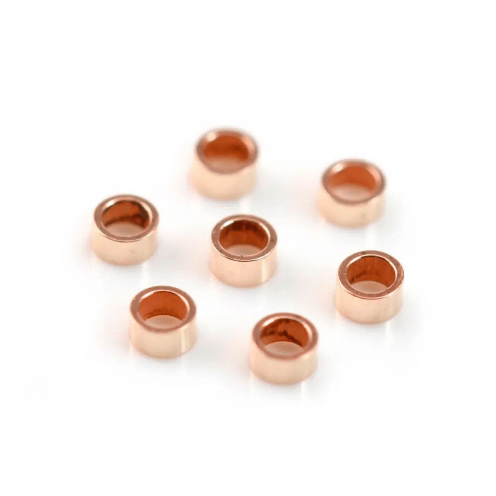 14 carats rose gold filled  crimp tube  beads 2x1mm x 50pcs