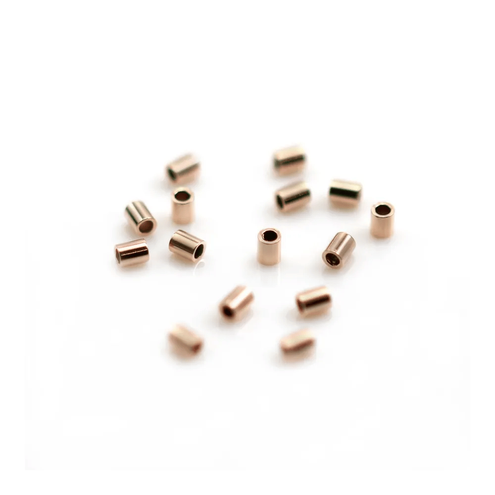 Tube à écraser en gold filled 14 carats rosé 1.6x2.0mm x 20pcs