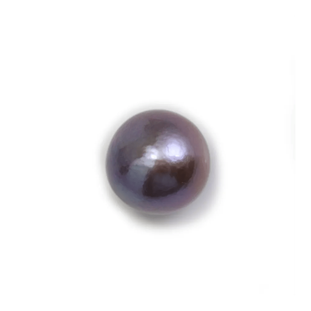 Perle de culture d'eau douce mauve ronde 15-16mm  semi-percée  x 1pc