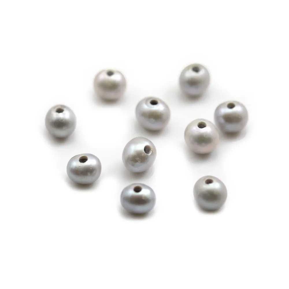 Perle D'eau Douce Bleu Fonce 11-12mm Grand tron 1.5mm x 1pc