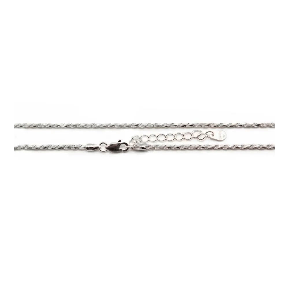 Chaîne maille torsadée 1.5mm en argent 925 x 45cm