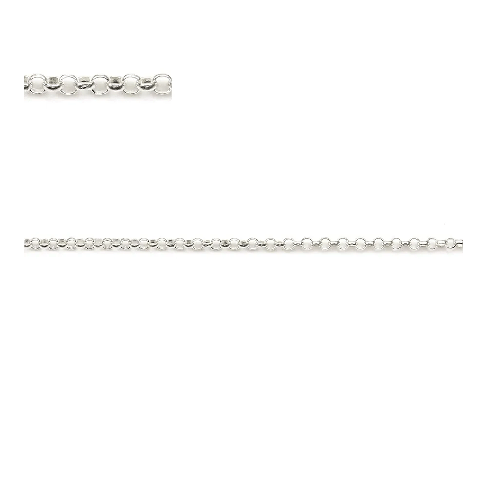 925 sterling silver jaseron link chain 1.5mm x 50cm