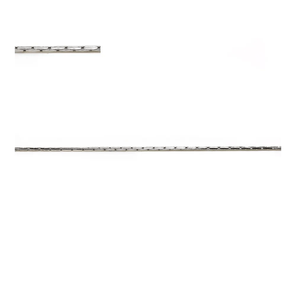 Chaîne argent 925 Rhodié serpent 0.5mm x 50 cm