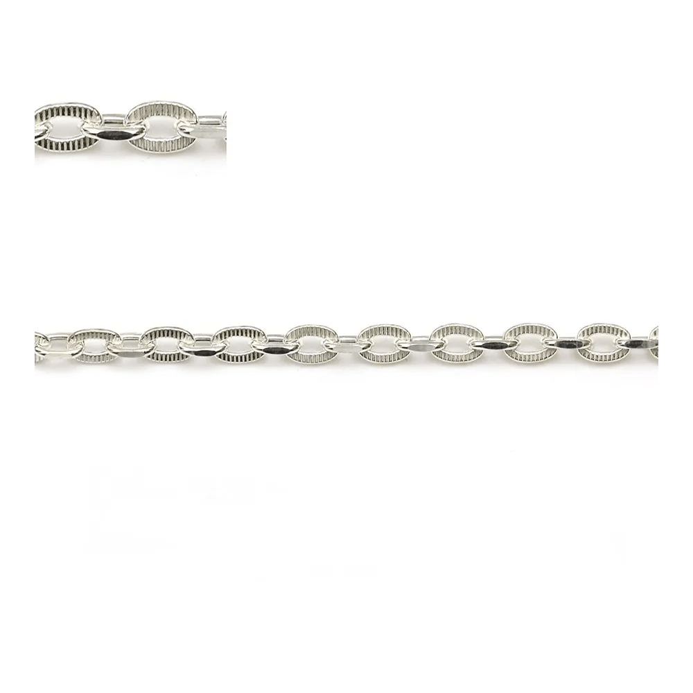 Chaîne argent 925  ovale 3.2x4.4mm x 50cm