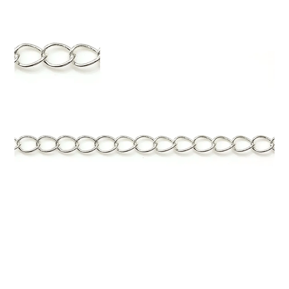 Chaîne rallonge argent 925 - 3.5x4.5mm x 50cm