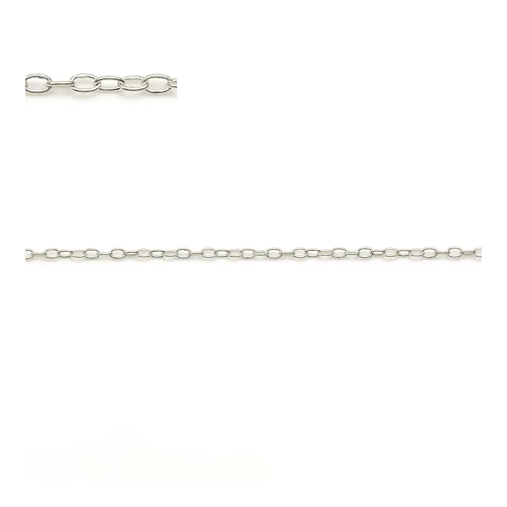 Chaîne agent 925 maille ovale 1.1x1.5mm x 50cm