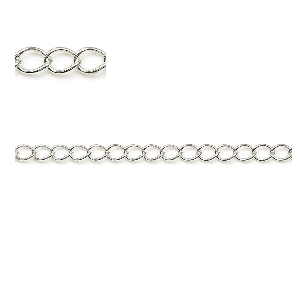 Chaîne argent 925 allonge 3x4mm x 50cm