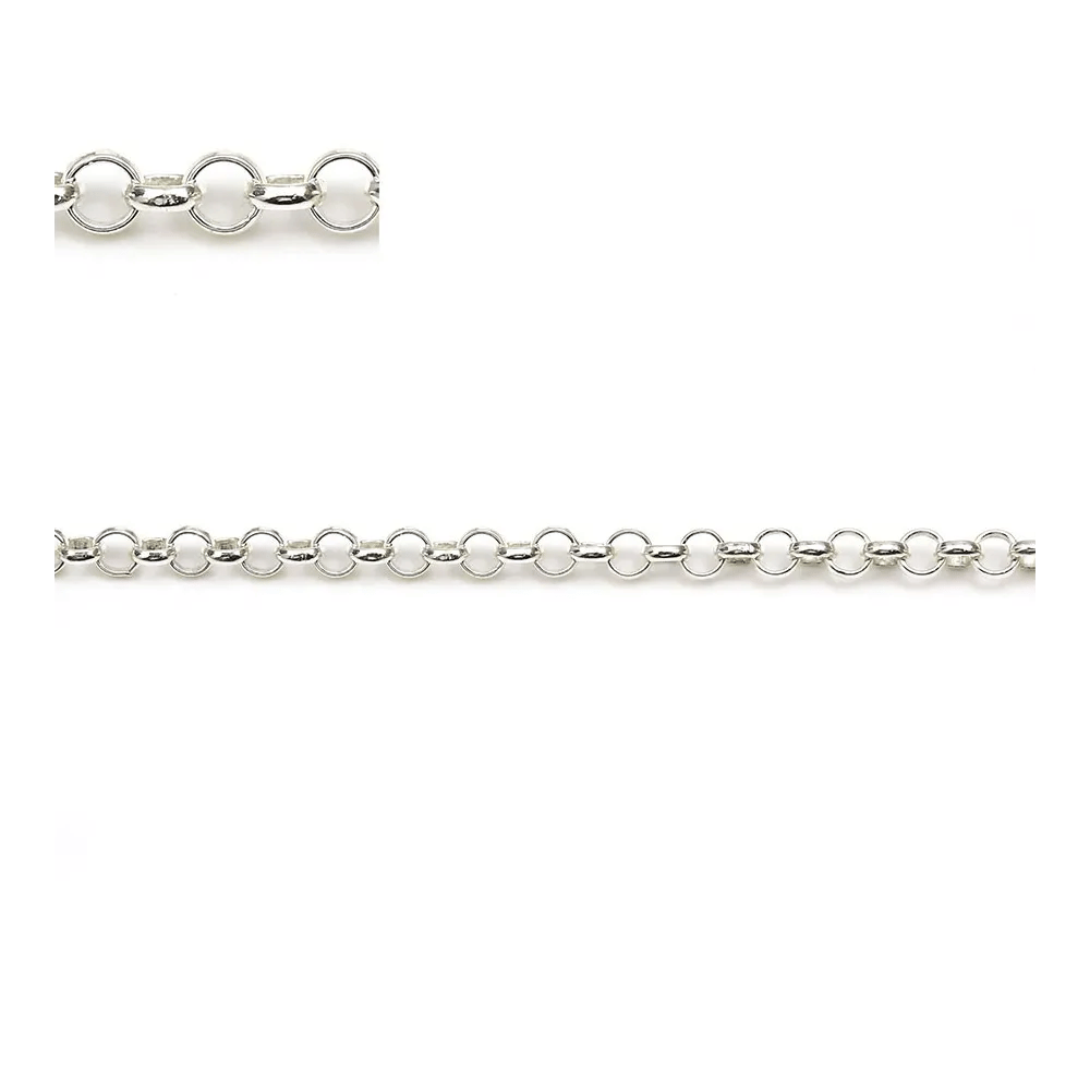 Chaîne argent 925 maille jaseron 3.5mm x 50cm