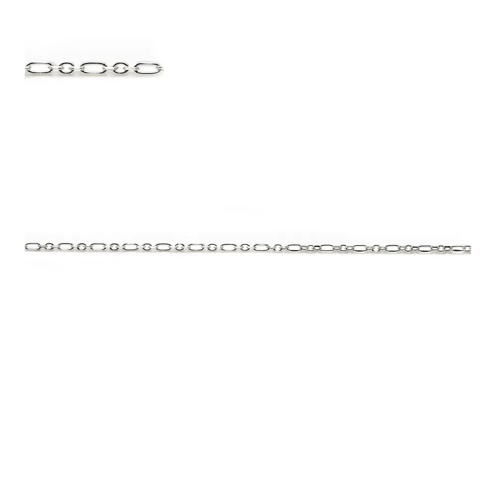 Chaîne en argent 925 maille ovale et rectangle, 0.3x0.4mm / 0.3 *2.0mm x 50cm