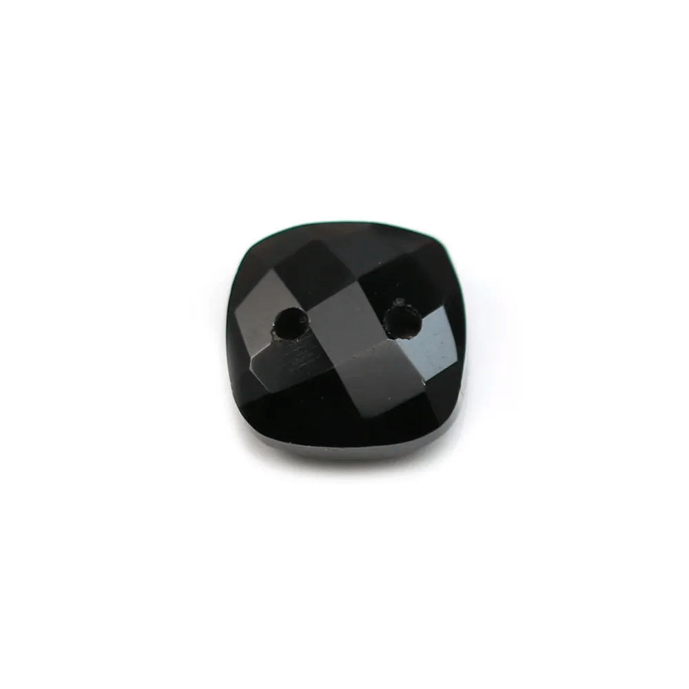 Intercalaire en agate noir avec 2 trous 10mm x 1pc