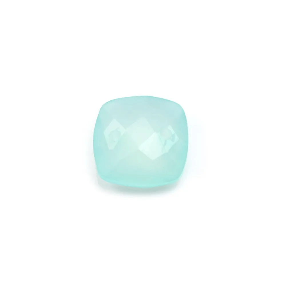 Intercalaire en calcédoine bleu ciel avec 2 trous 10mm x 1pc