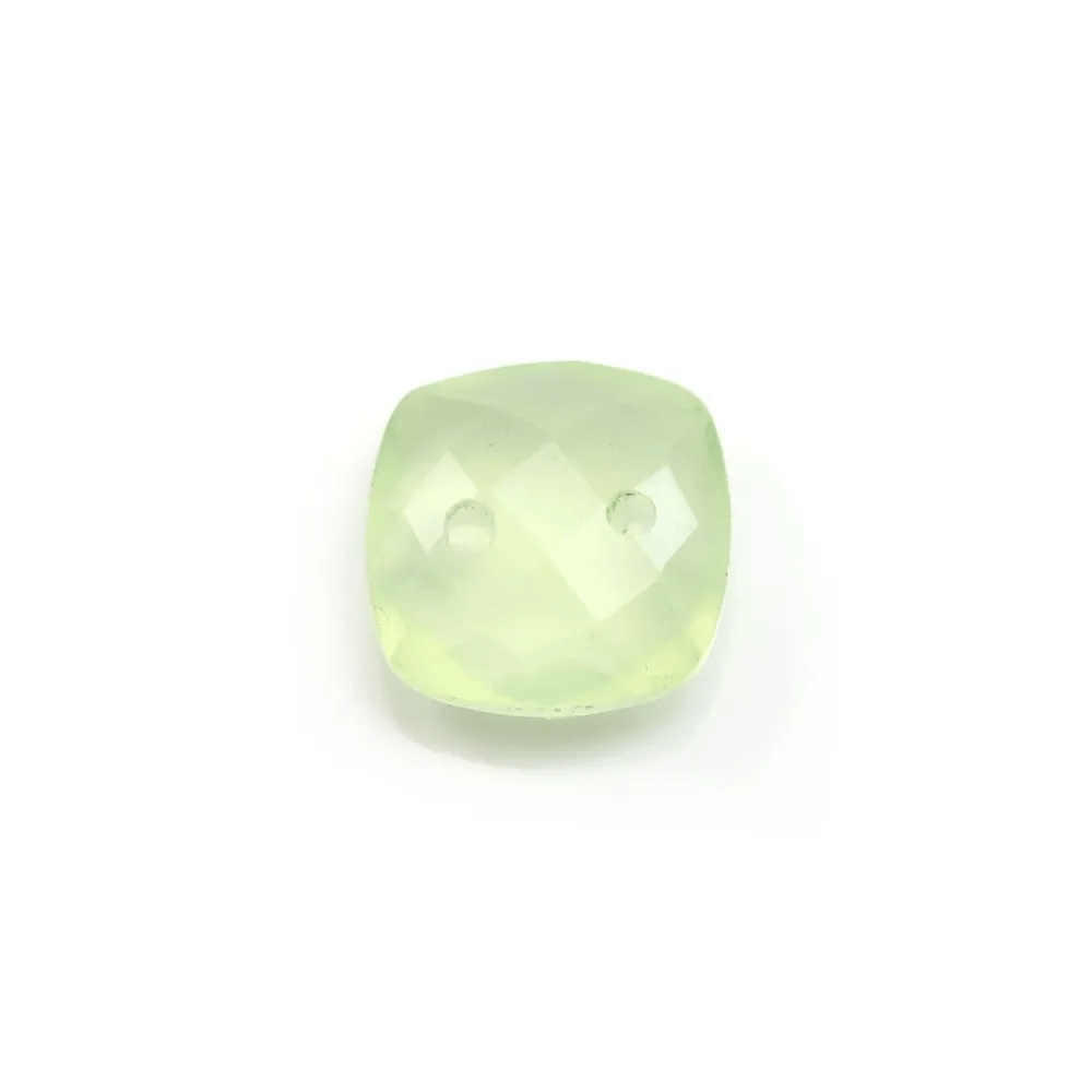 Intercalaire en calcédoine verte avec 2 trous 10mm x 1pc