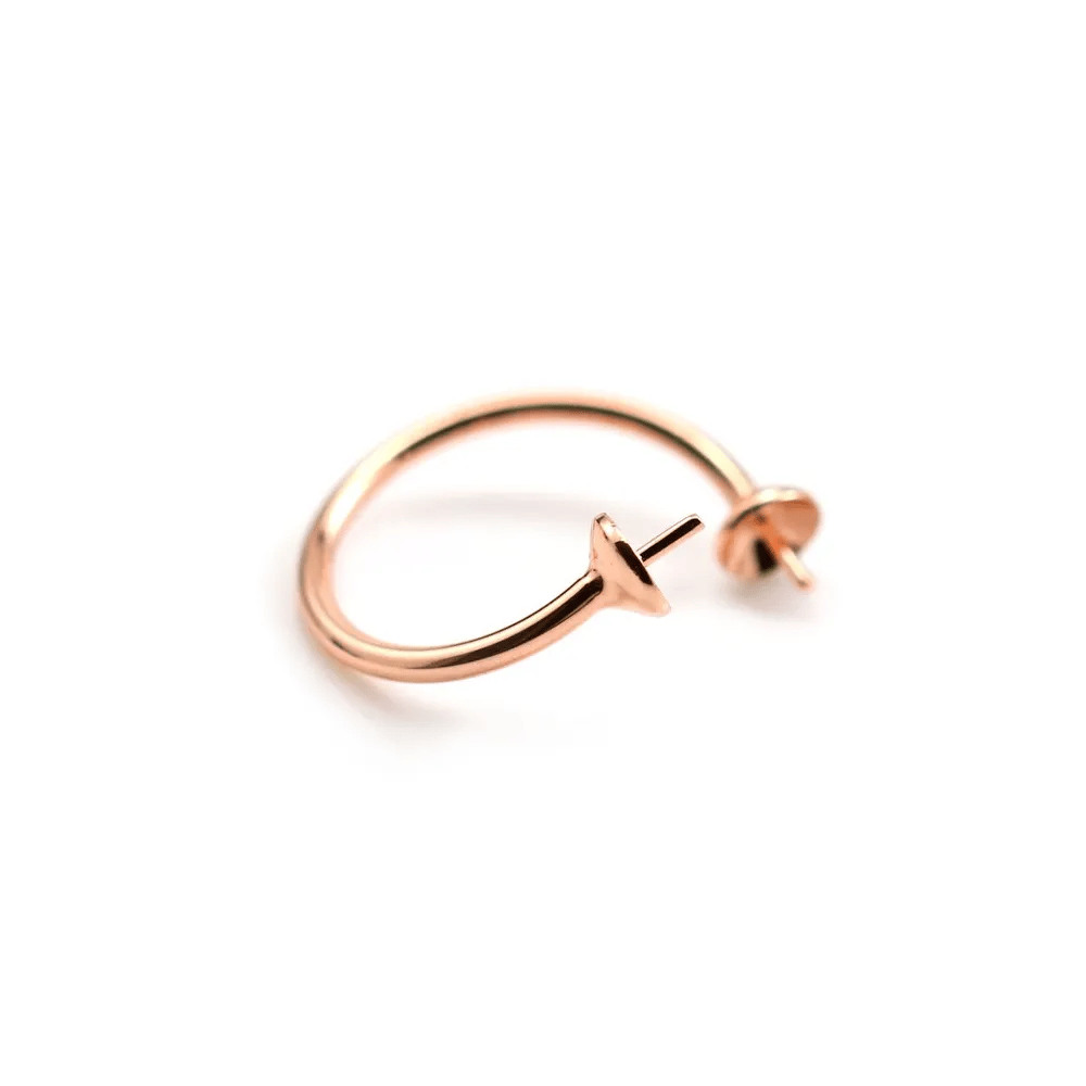 Bague réglable flexible double pour semi percées plaquée "flash or x 1pc