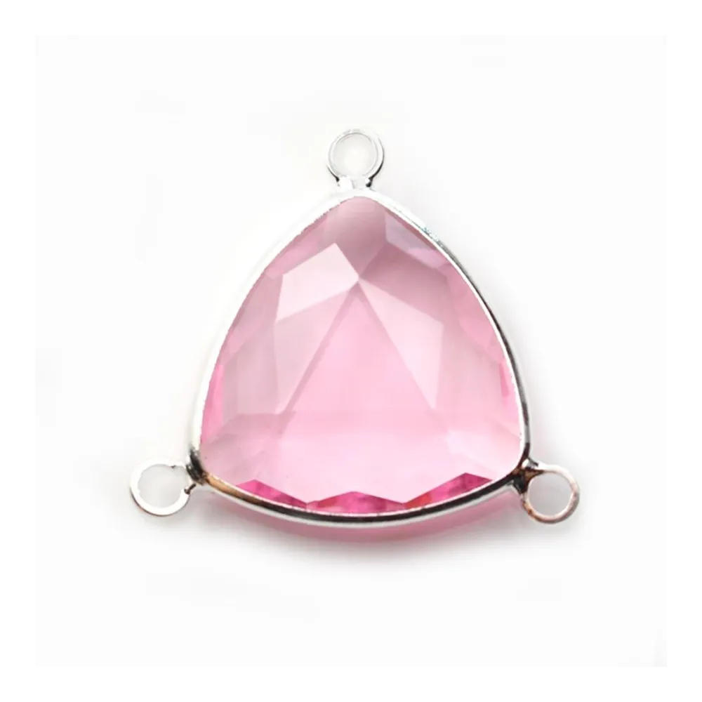 Pierre sertie en verre triangle 18mm x 1pc