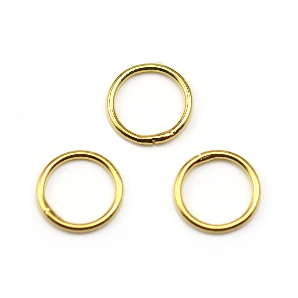 Anneaux de forme ronde, soudé, en métal doré 1 * 10mm environ 50pcs
