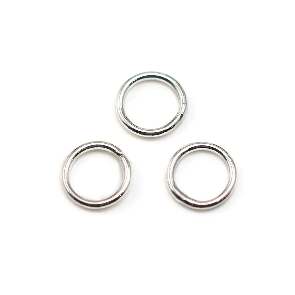 Welded golden round rings in metal 1x6mm x 100pcs