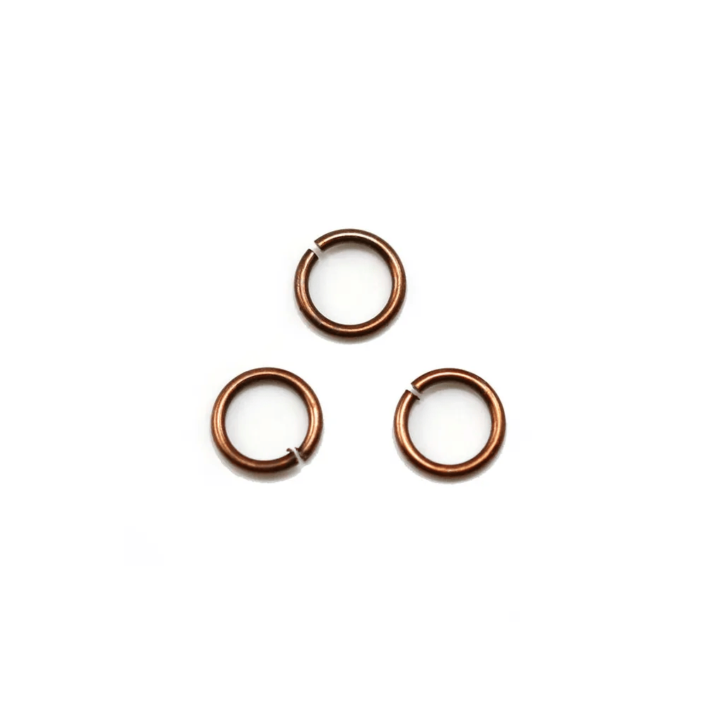 Anneaux rond ouverts en métal cuivre 0.8x6mm x 100pcs