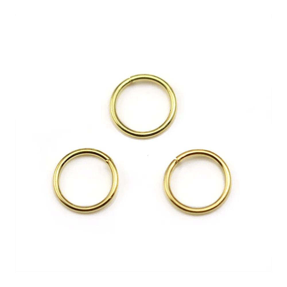 Anneaux de forme ronde, ouvert, en métal doré 0.8 * 8mm environ 100pcs