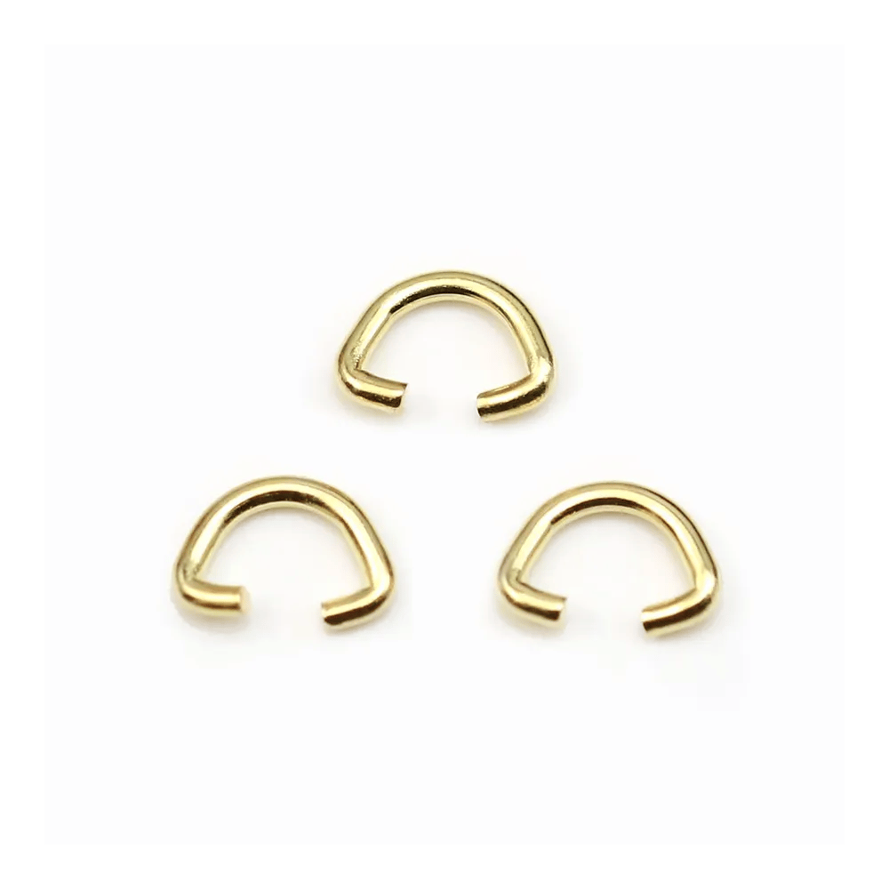 Bead in golden color , in rounded triangle shaped, 5 * 7mm x 10pcs