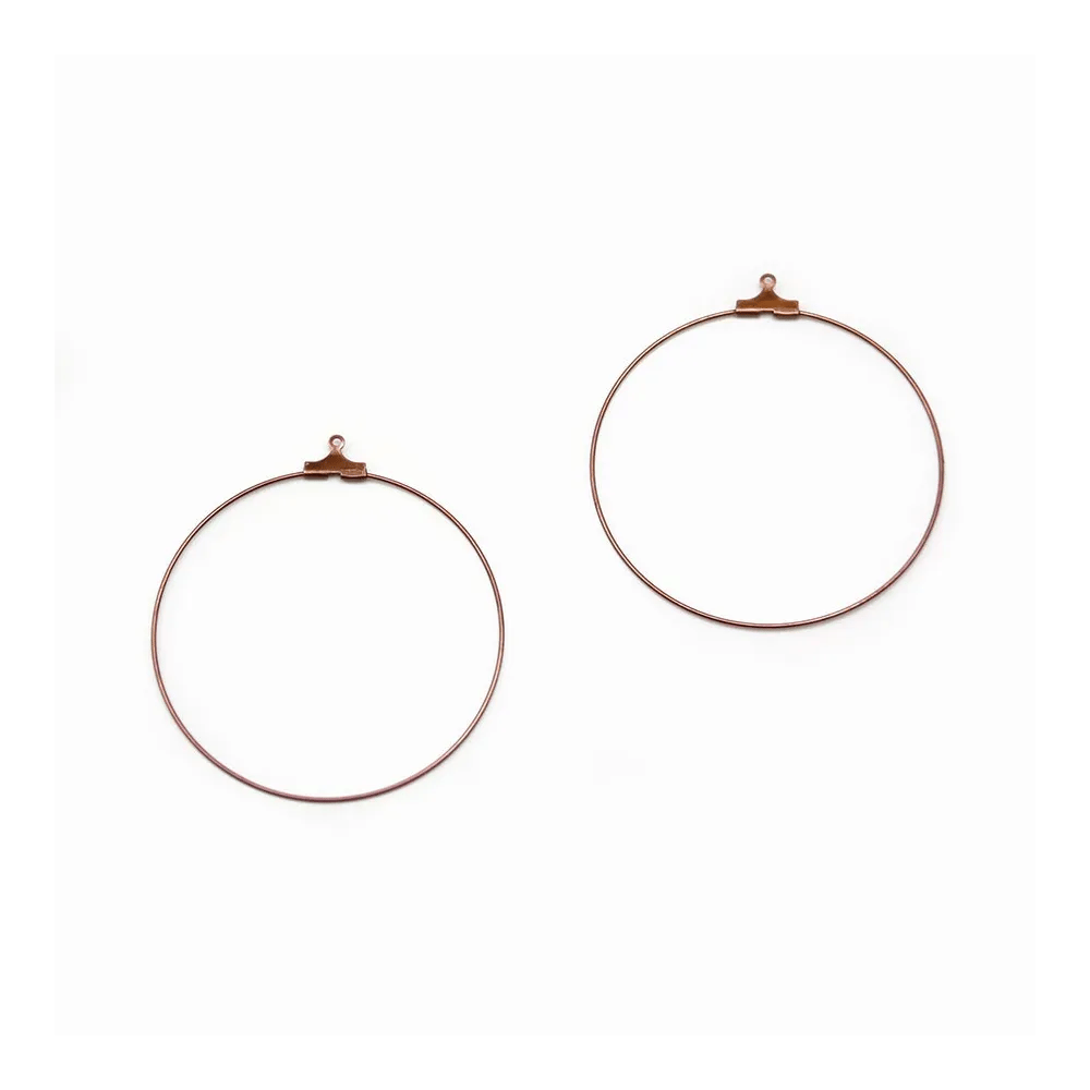 Créole pour crochet cuivre 50mm  x 20pcs