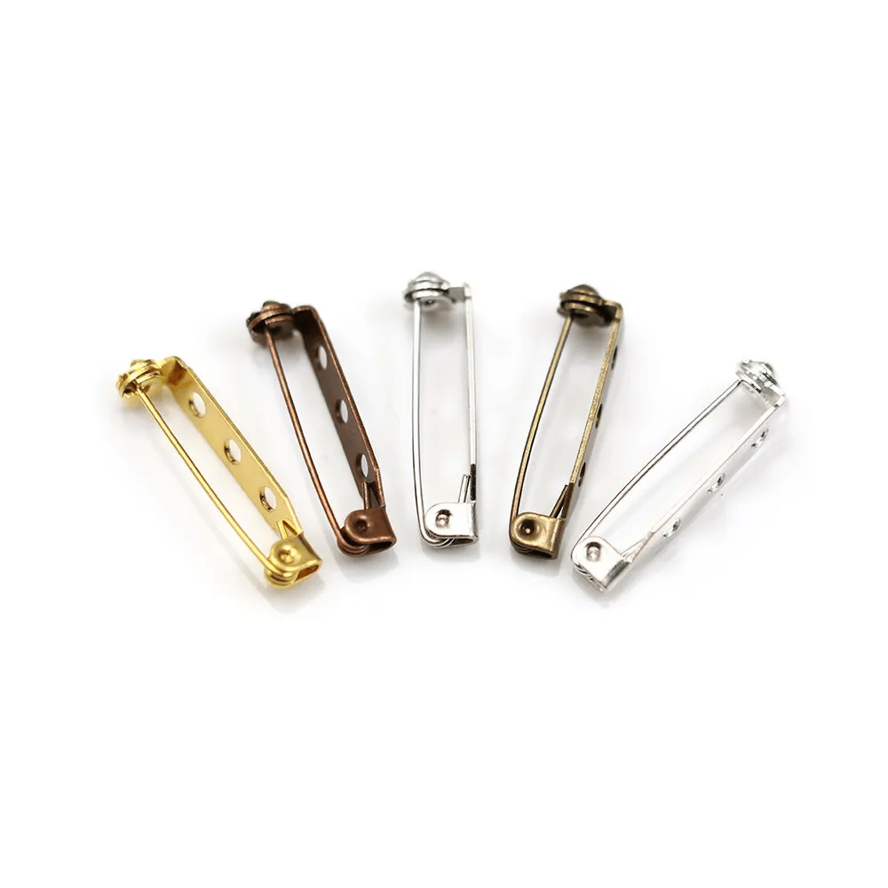 Broche avec 3 trous, disponible en différentes couleurs, 4.5 * 26mm x 2pcs