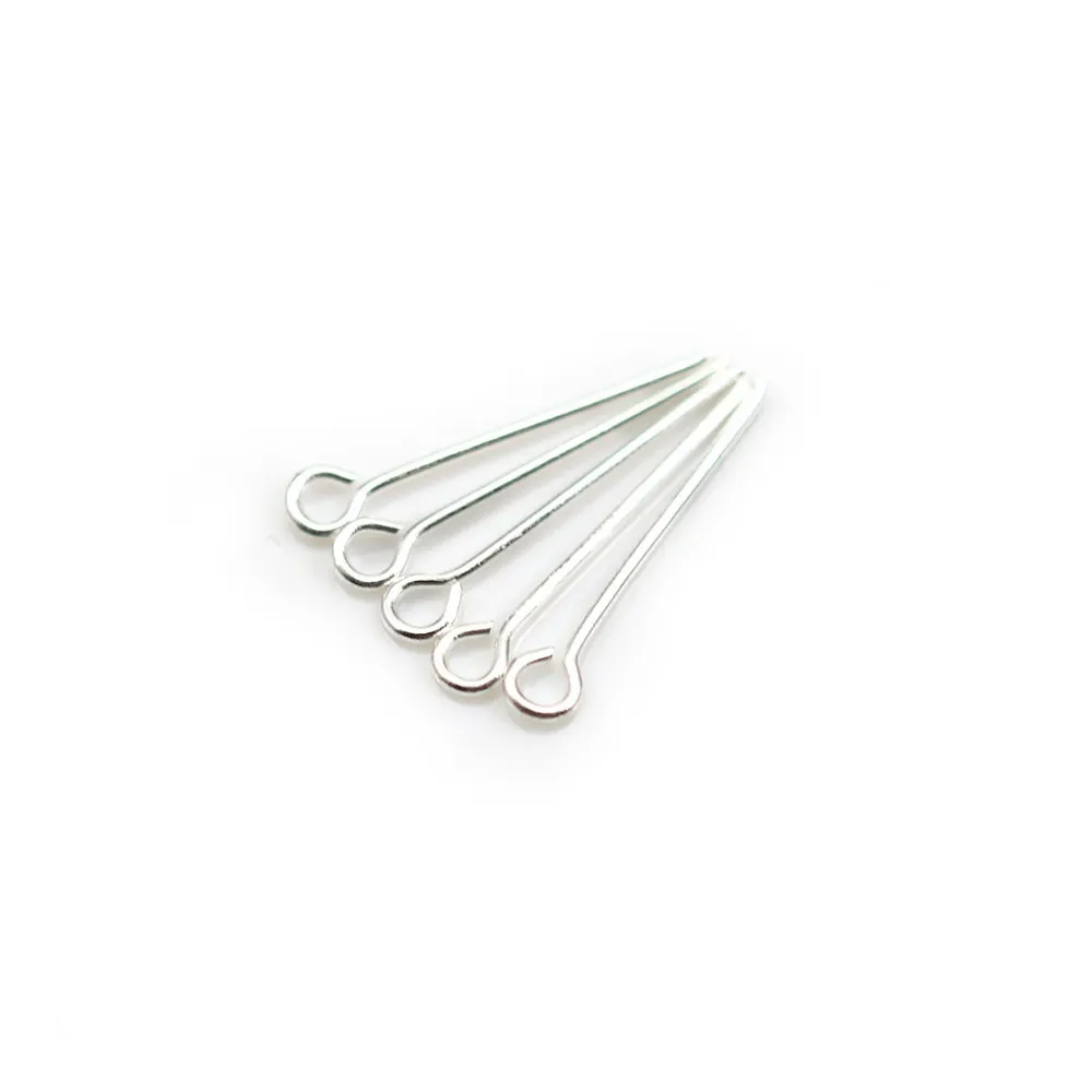 Clou en métal, avec "tête" en anneaux rond ouvert, 0.8 * 20mm x 200pcs