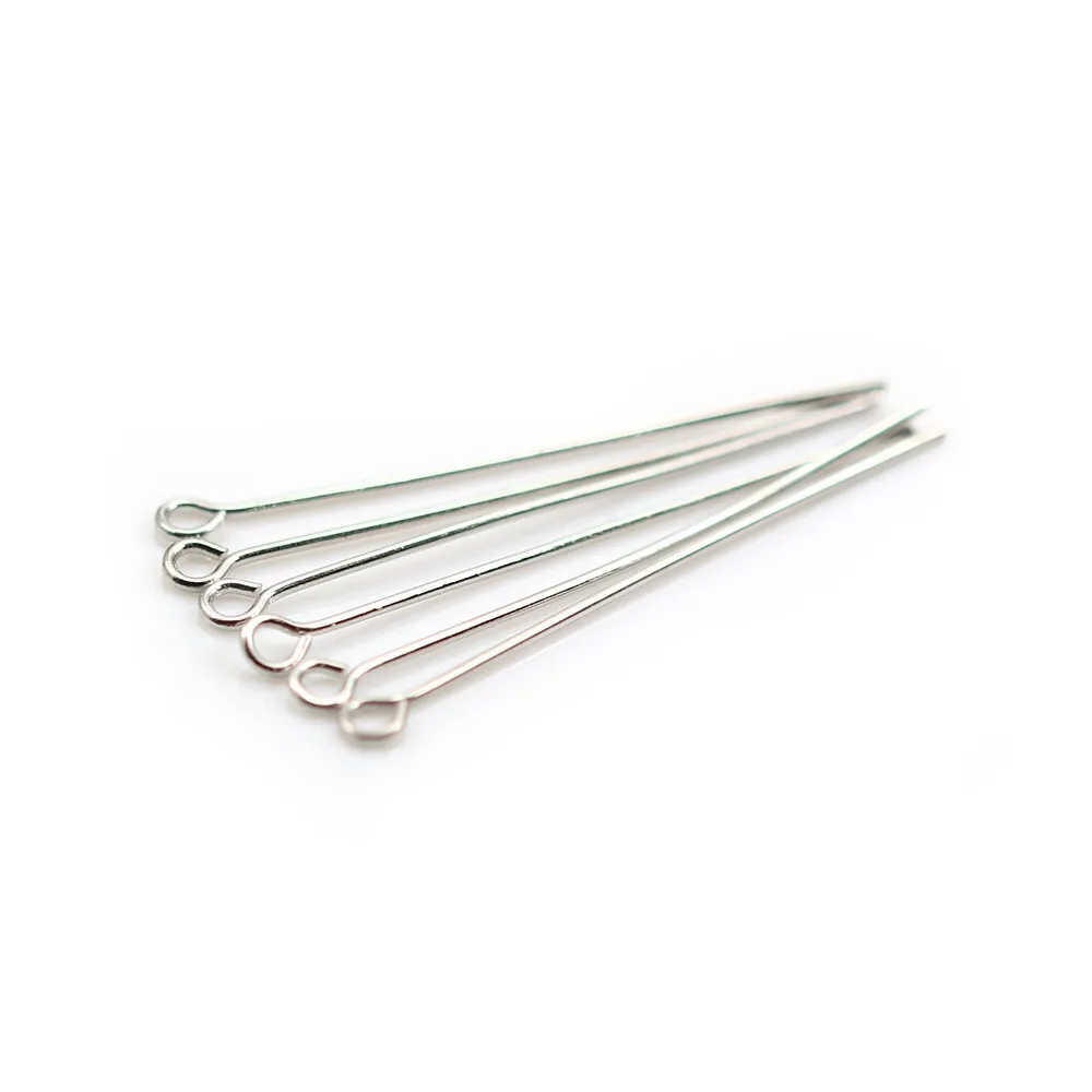 Clou en métal, avec "tête" en anneaux rond ouvert, 0.8 * 40mm x 200pcs