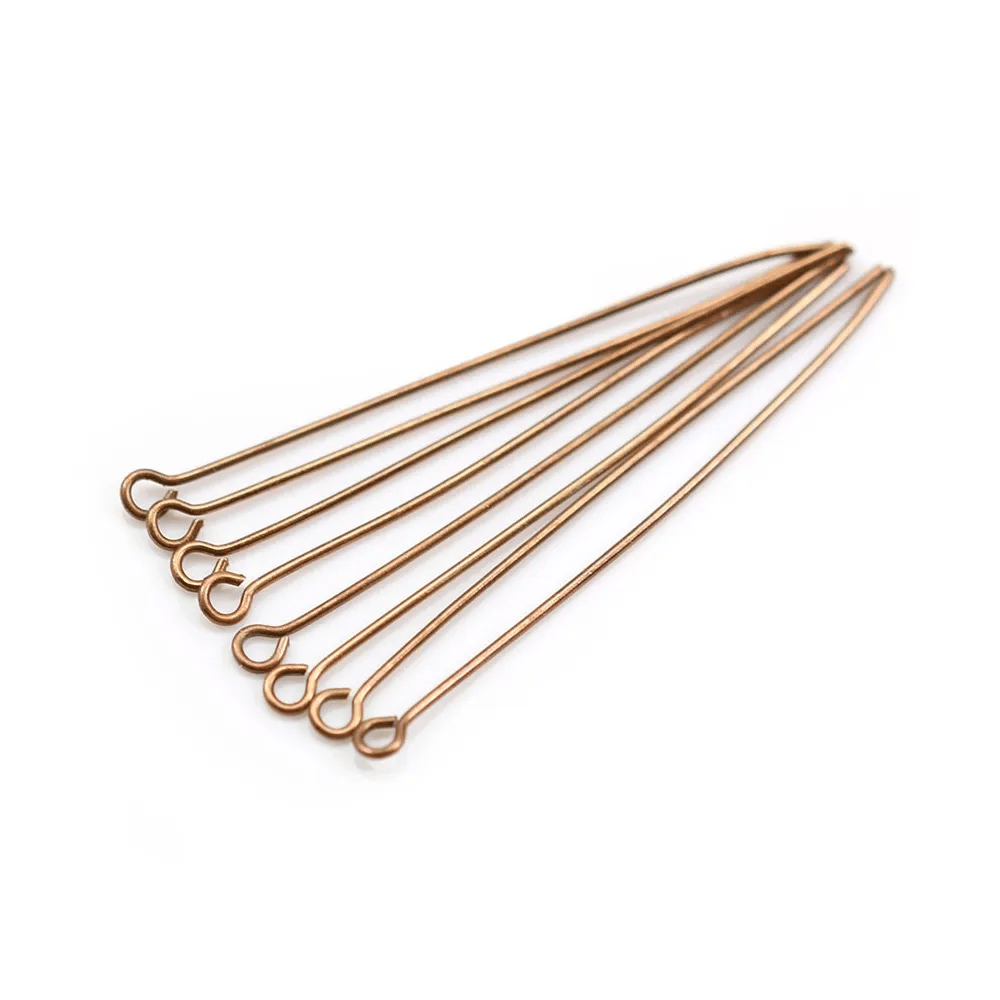 Clou en métal, avec "tête" en anneaux rond ouvert, 0.8 * 50mm x 200pcs