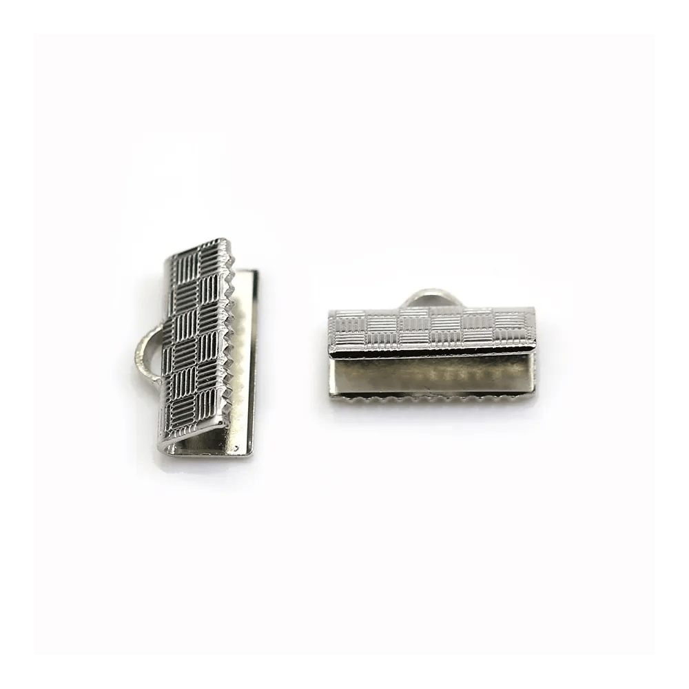Tips for ribbon of 13mm in raw brass x10pcs