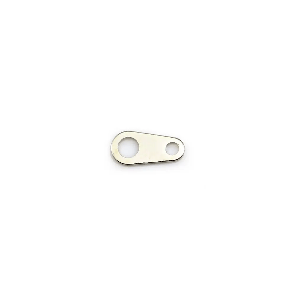 Breloque "tag" en métal, de différentes couleurs, 4 * 9mm x 100pcs