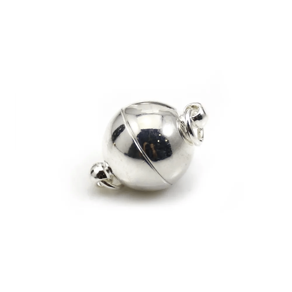 Fermoir de forme ronde, aimanté, en métal de différentes couleurs, 10mm x 1pc