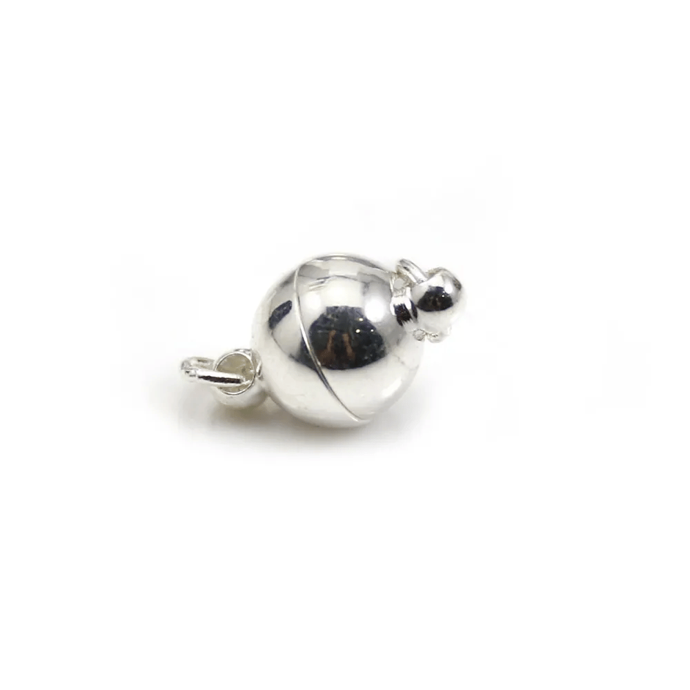 Fermoir de forme ronde, aimanté, en métal de différentes couleurs, 8mm x 1pc