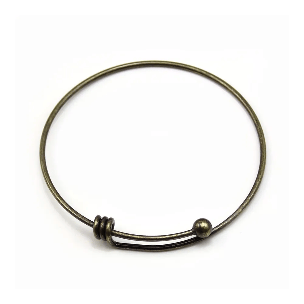 Bracelet réglable, en métal de couleur laiton, 68mm x 1pc