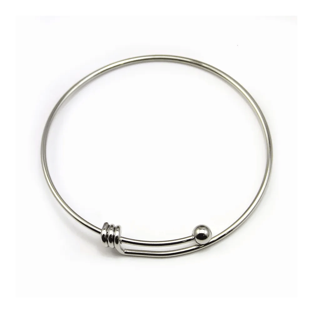 Bracelet réglable, en métal de couleur argent vielli, 68mm x 1pc