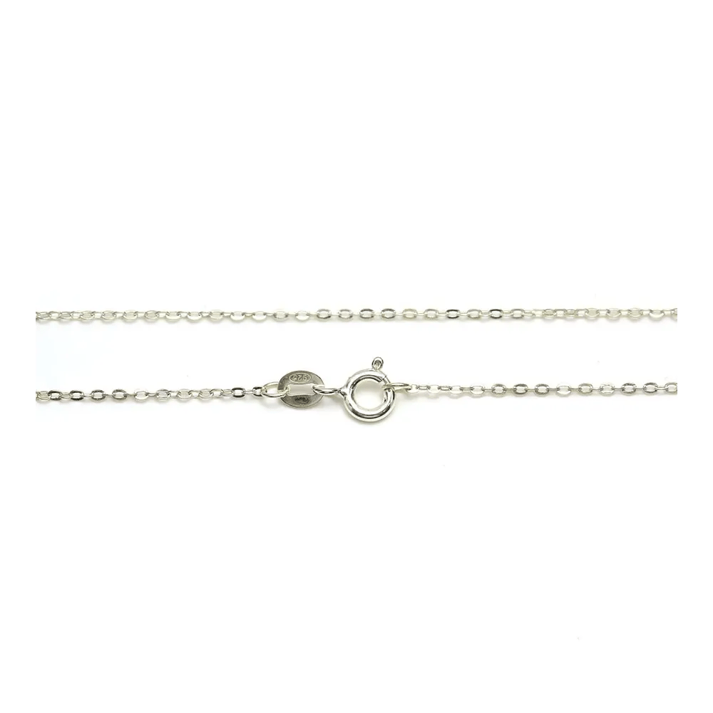 Chaîne en maille forçat, en argent 925 rhodié x 45cm