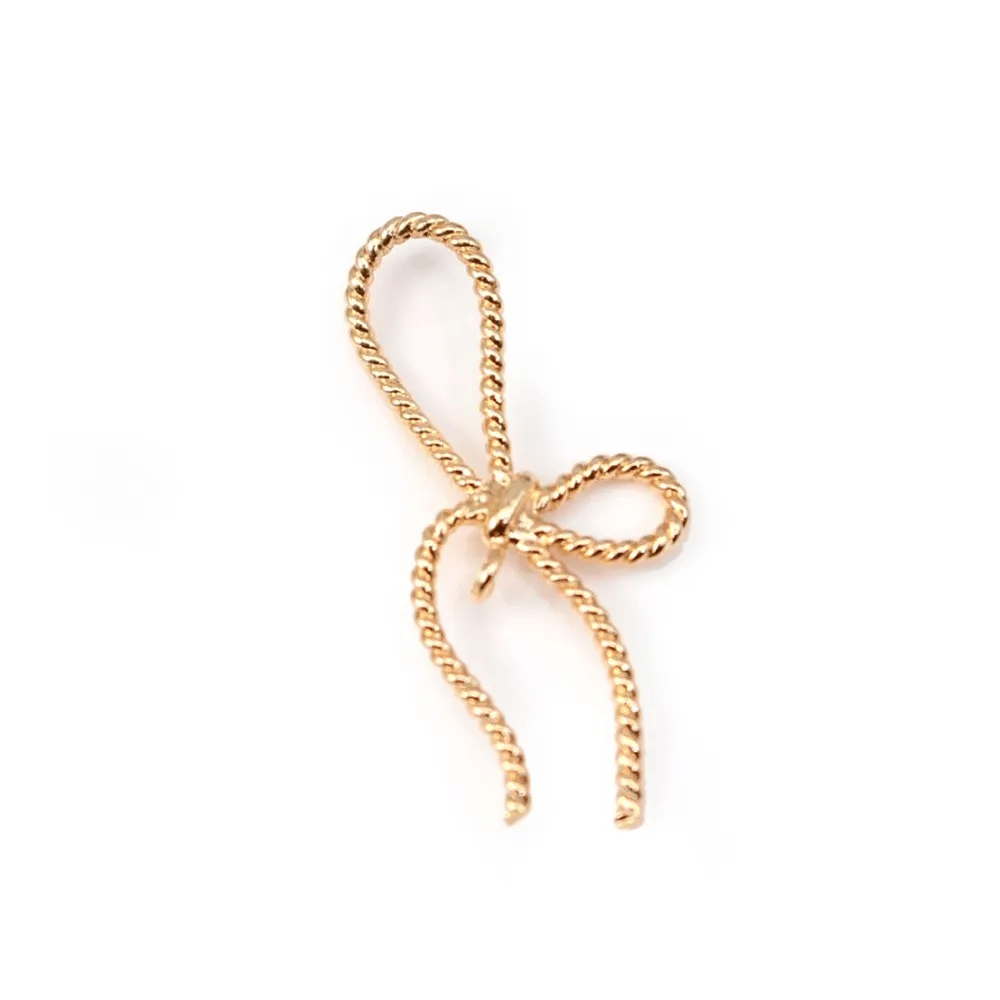 Noeud à boucle Plaquée par "flash" or sur laiton 12.5x26.5mm x1pc