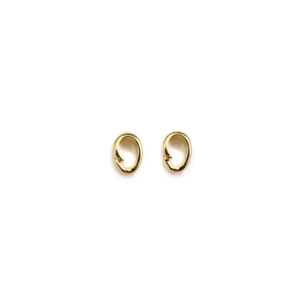 Bélière Plaquée par "flash" or sur laiton 4x9.5mm x 5pcs