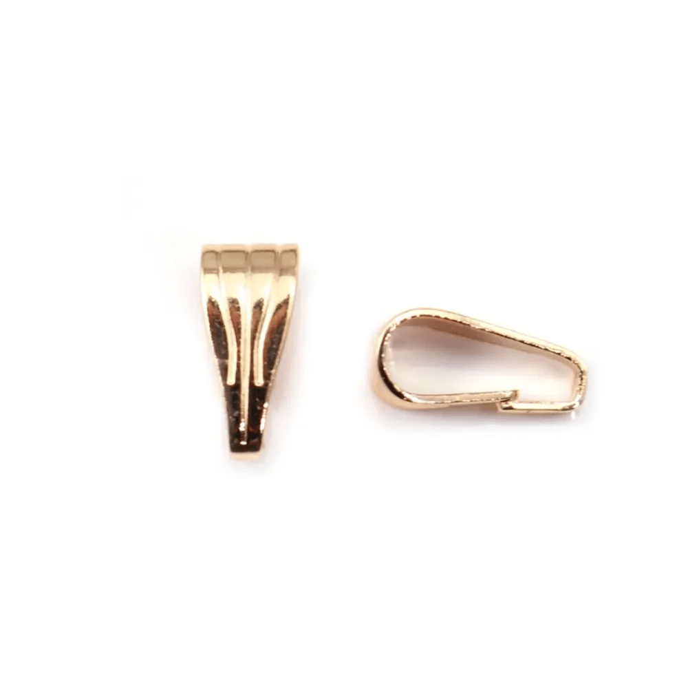 Bélière Plaquée par "flash" or sur laiton 5x9x5mm x 2pcs