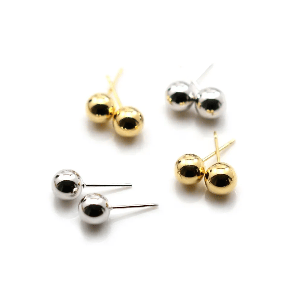 Clou d'oreille en boule 7.4mmx 10pcs