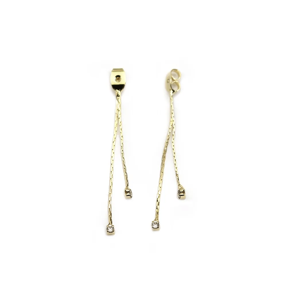 Earrings  by "flash" Gold on brass 2.7x16mm x 2pcs