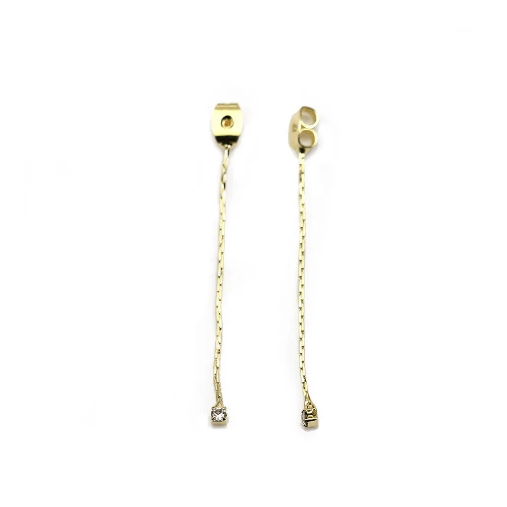 Poussoir avec la chaine 4cm & zirconium x 4pcs