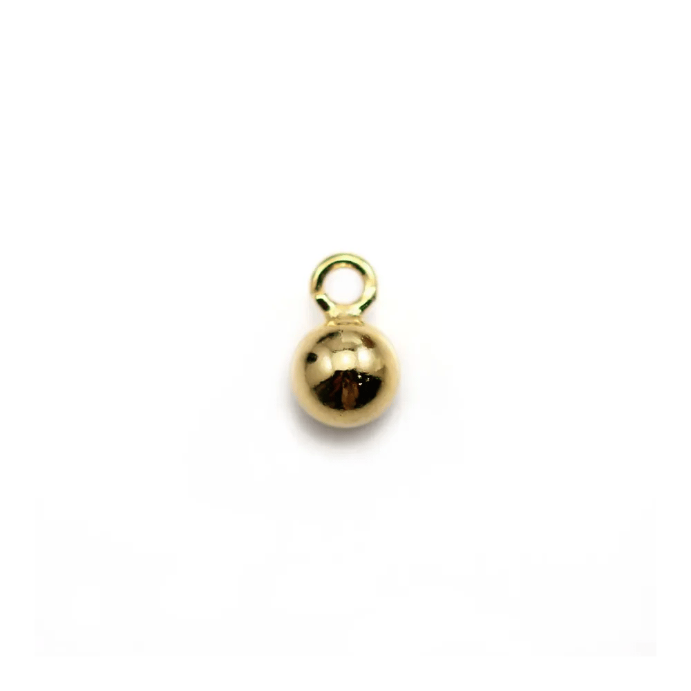 Breloque ronde 6mm, doré x 10pcs