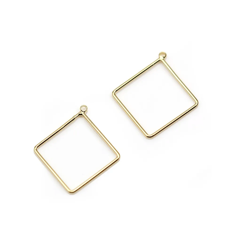 Snowflake pendant plated "flash" gold brass 5.8mm x 8pcs