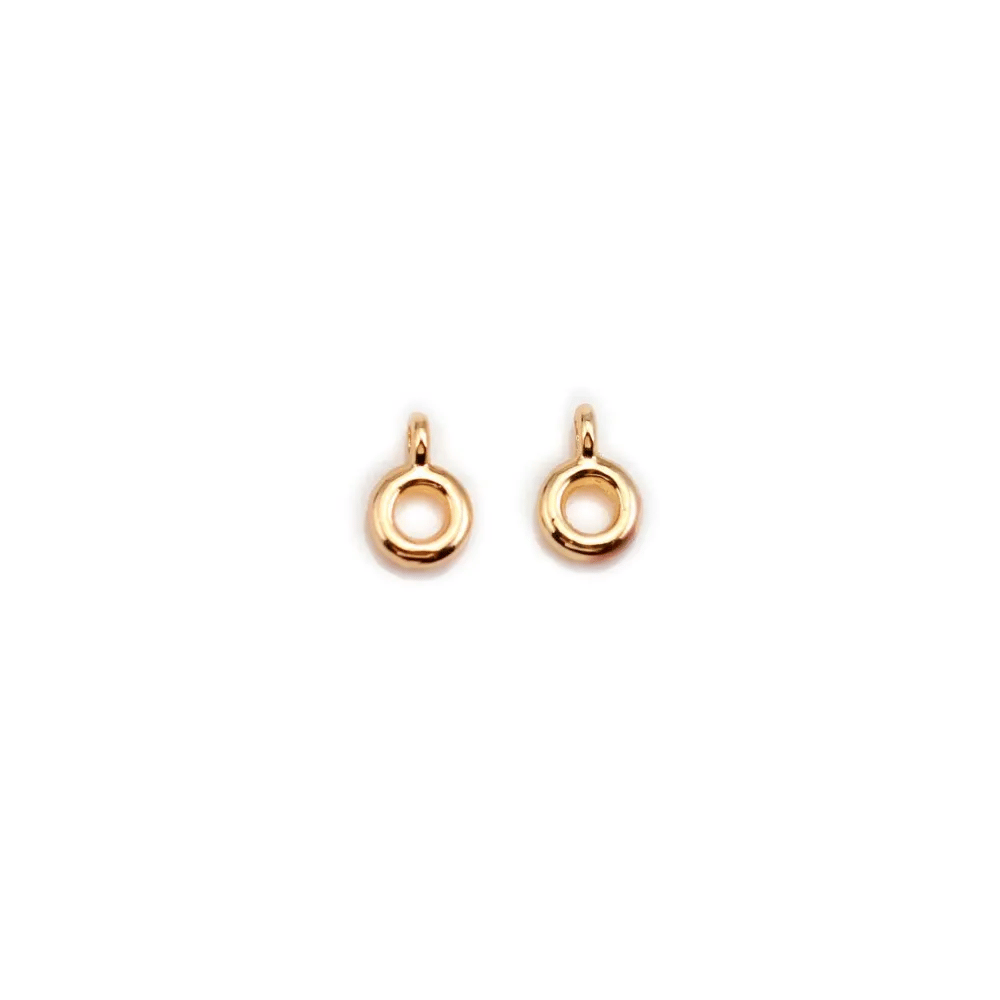 Bélière plaquée par "flash" or sur laiton 6.5x8mm x 10pcs