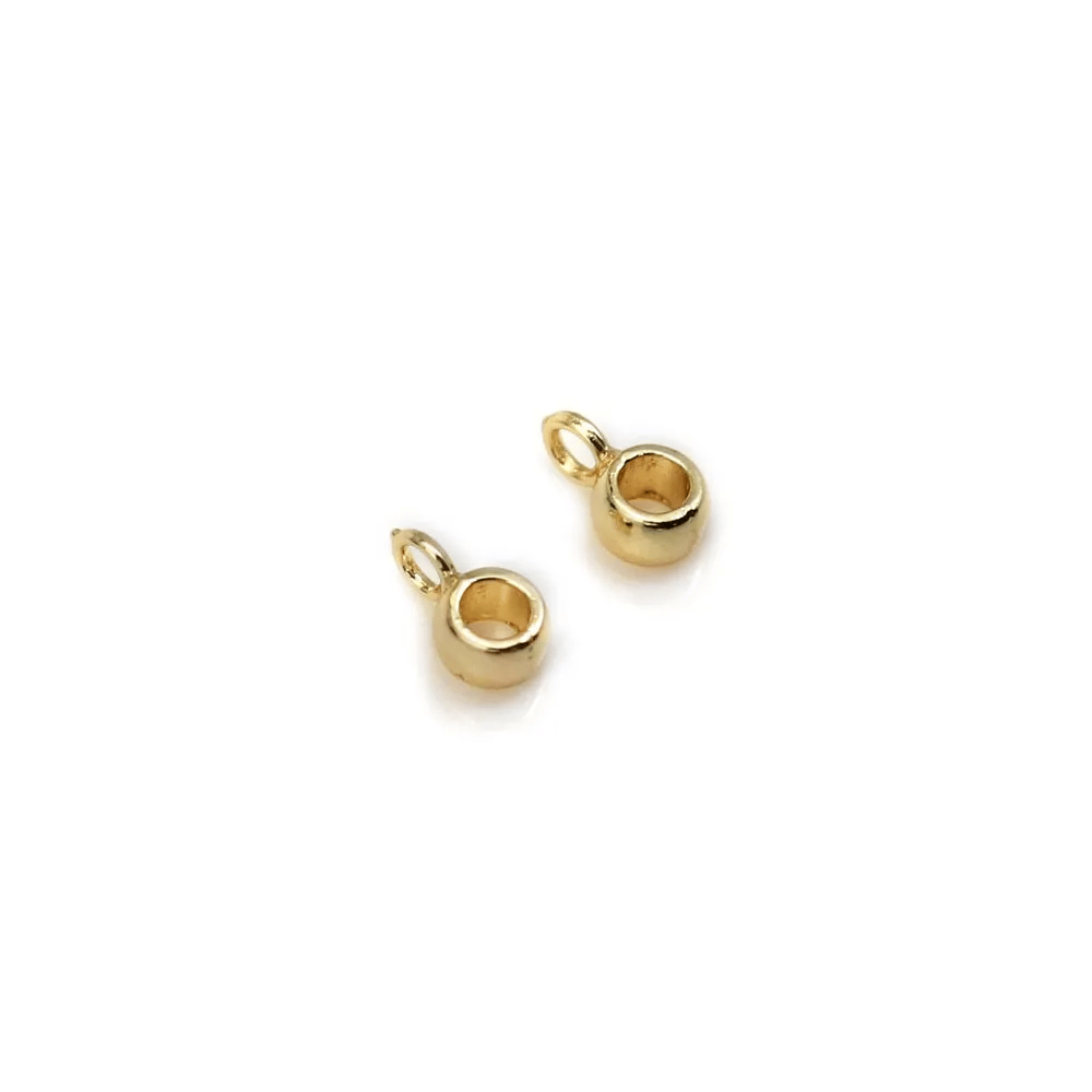 Bélière plaquée par "flash" or sur laiton 6.5x8mm x 10pcs