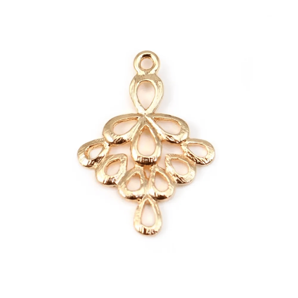  Pendant  Fanty by "flash" Gold on brass 17.5x24mm x1pc
