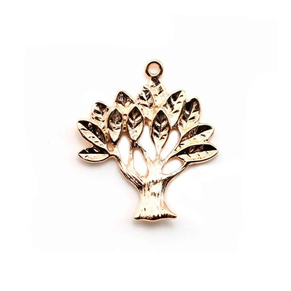 Pendentif arbre de vie par "flash" or sur laiton 20x23.5mm x 2pcs