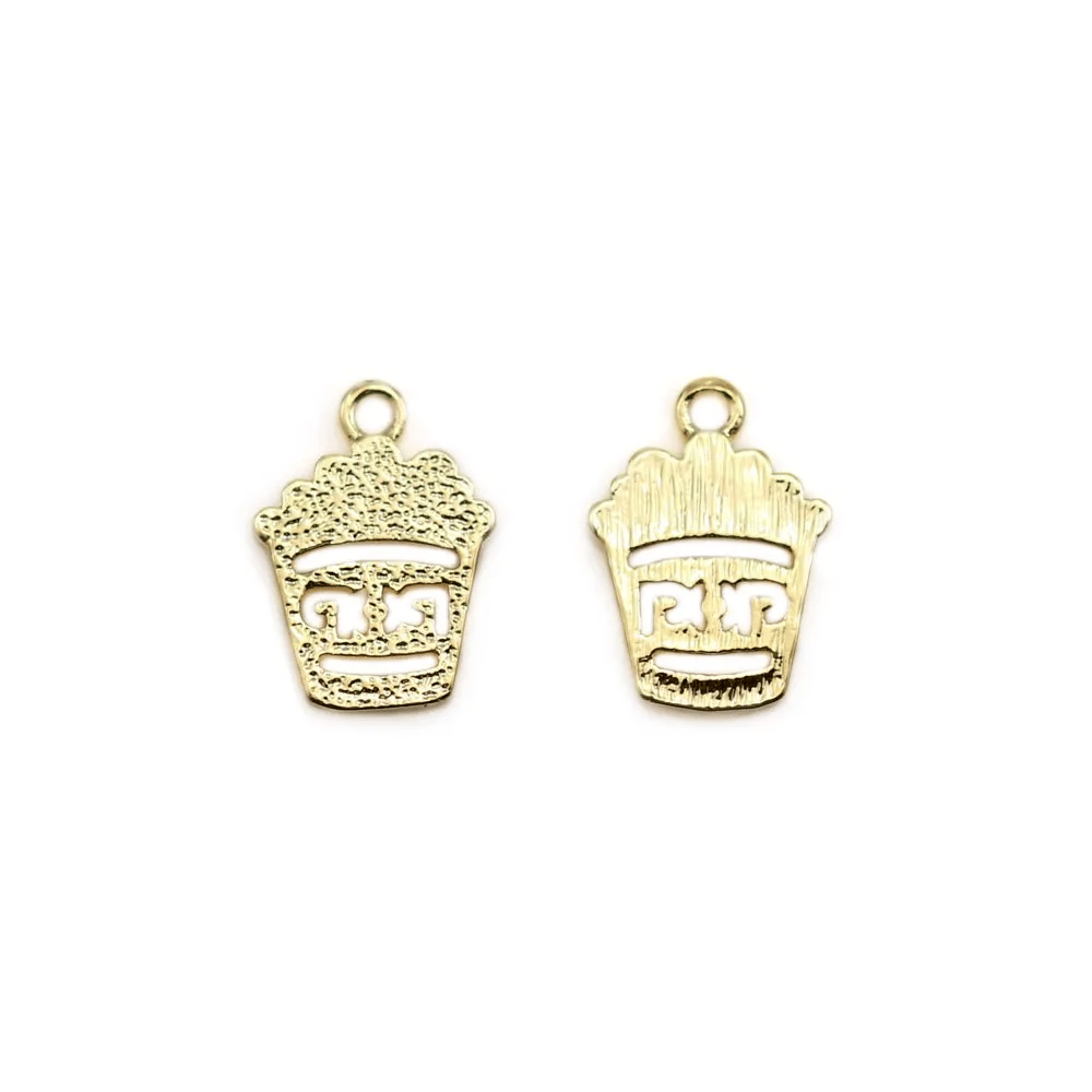 Mustache charm by "flash" gold on brass  5.5x10mm x 5pcs