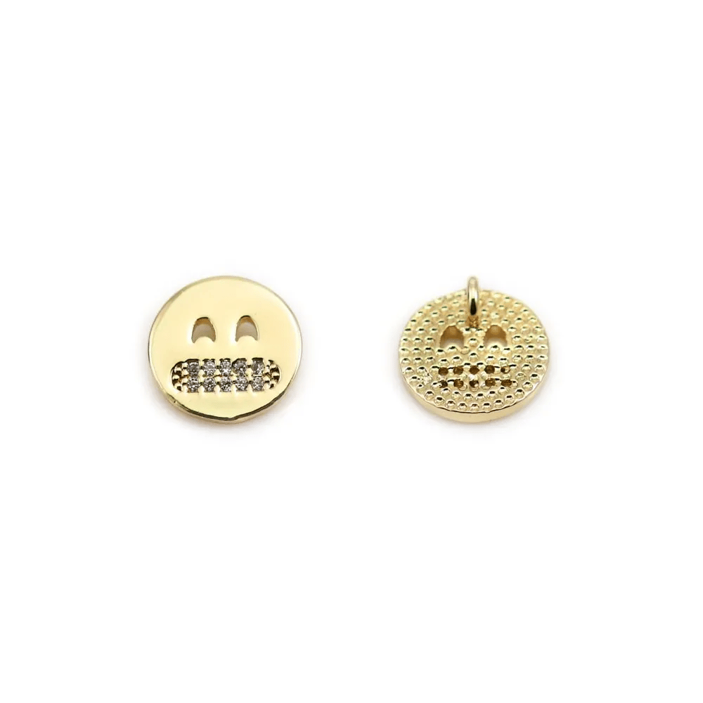 Mustache charm by "flash" gold on brass  5.5x10mm x 5pcs